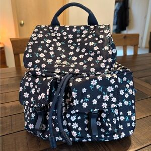 Kate Spade Navy Floral Print Backpack